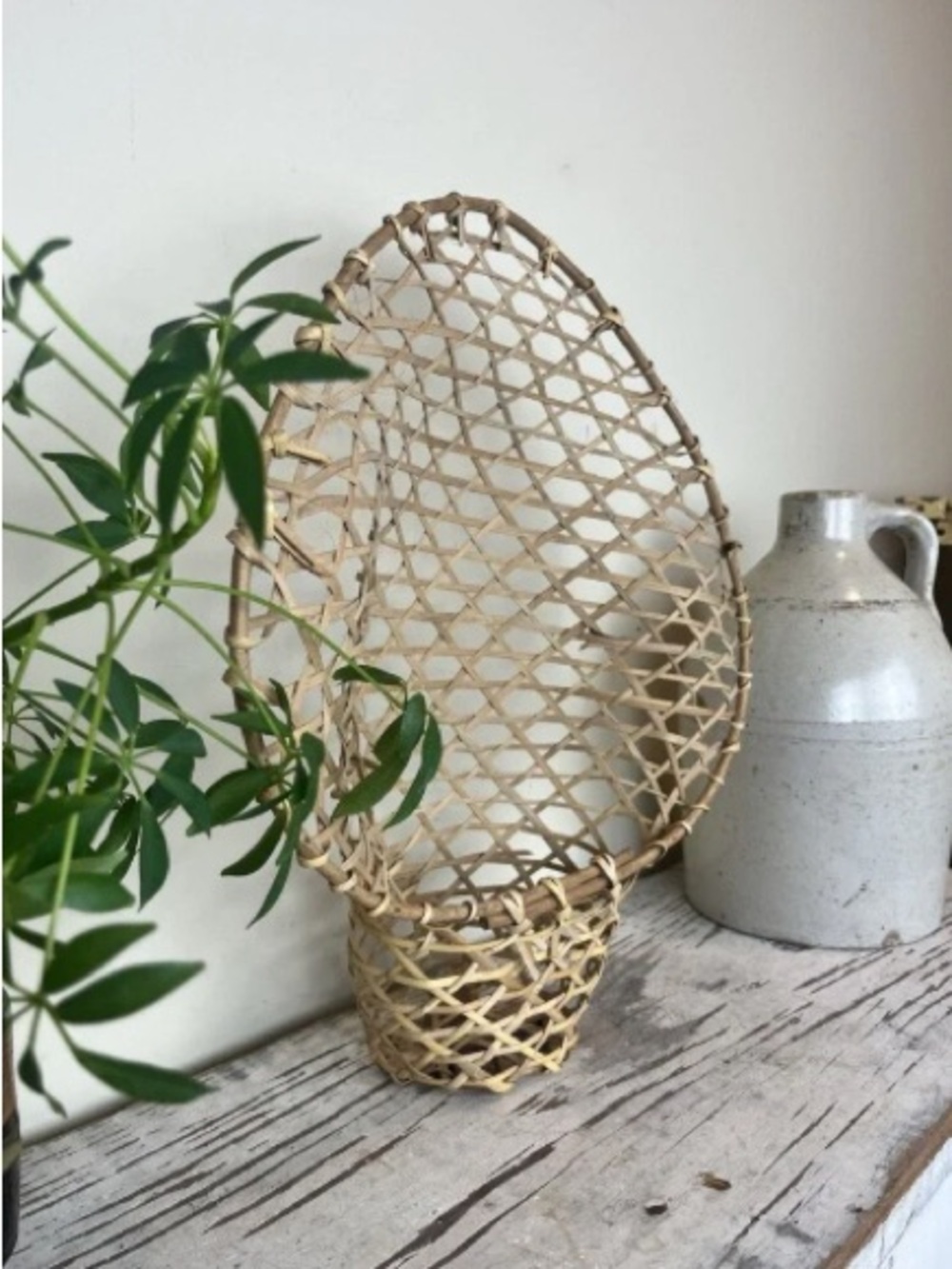Handwoven Natural Rattan Decorative Basket - Beige